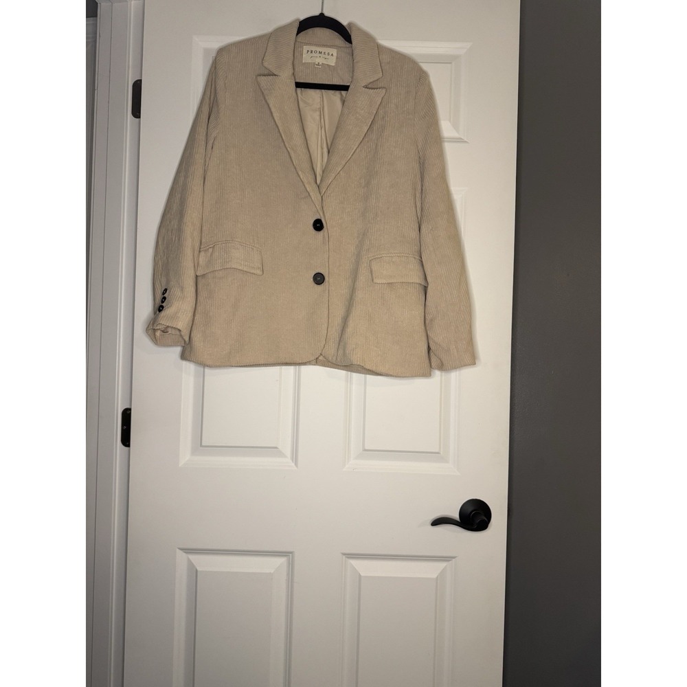 Promesa Khaki Corduroy Blazer Small